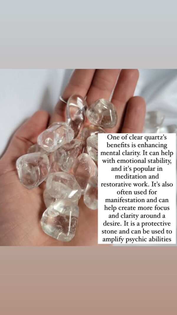 Clear Quartz Tumble Spiritual Benefits: