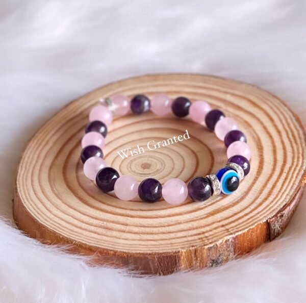 Rose Quartz and Amethyst Bracelet